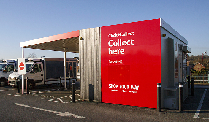 An actual store with click and collect eCommerce model